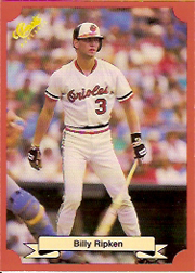 1988 Classic Red Baseball Cards        163     Bill Ripken